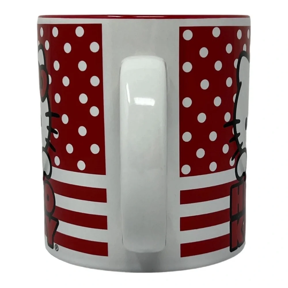Sanrio Red White‎ Polka Dot Hello Kitty Large Coffee Soup Mug 20 oz Kawaii